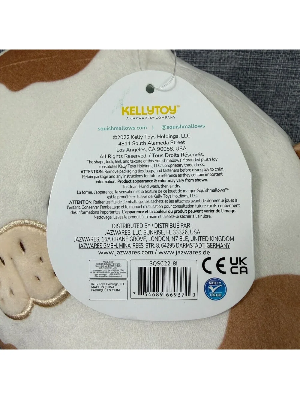 **NWT** Squishmallow Mopey Cow 9